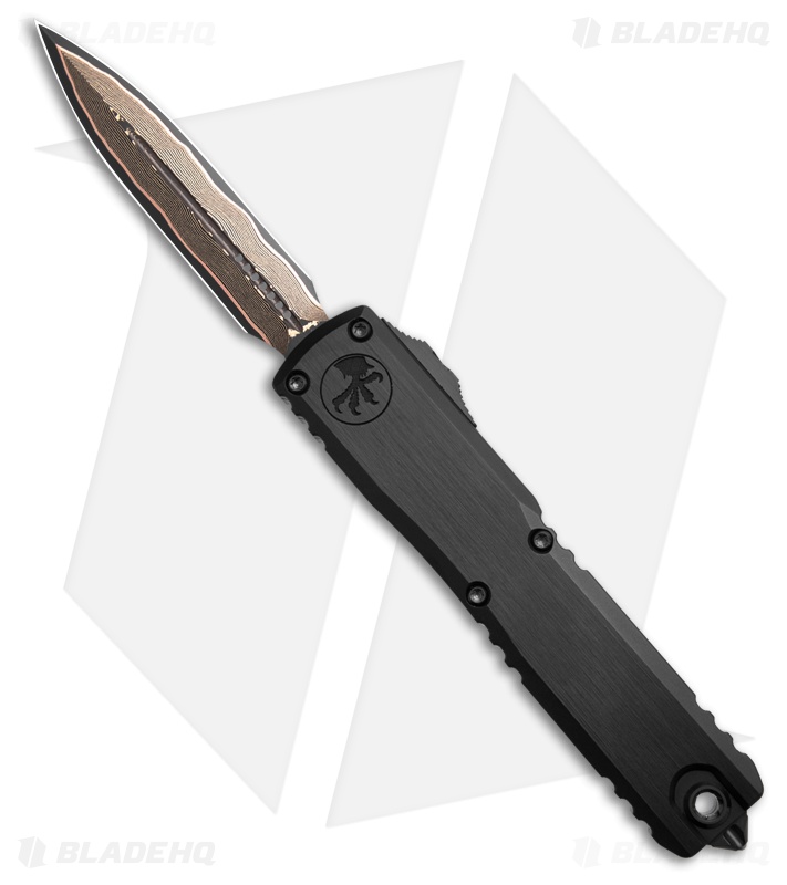 Microtech Ultratech ZBP Gen III D/E Knife Black  Al (3.5" BF Tigermai Damascus)