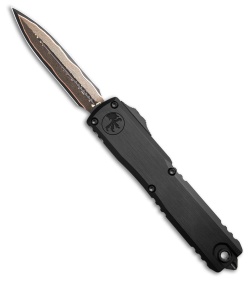 Microtech Ultratech ZBP Gen III D/E Knife Black  Al (3.5" BF Tigermai Damascus)