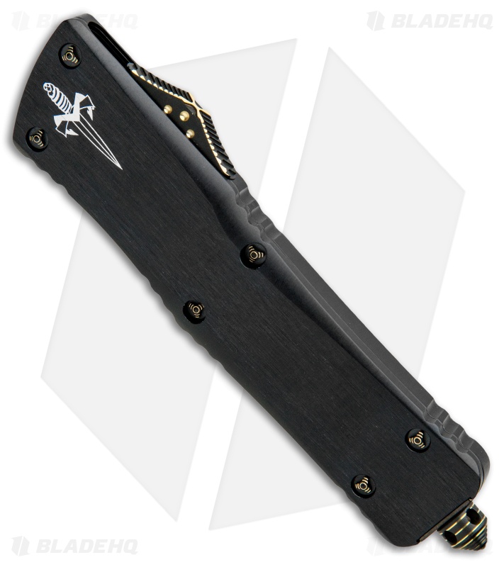 Marfione Custom Combat Troodon Hellhound Tanto OTF w/ Brass Ring HW (Damascus)