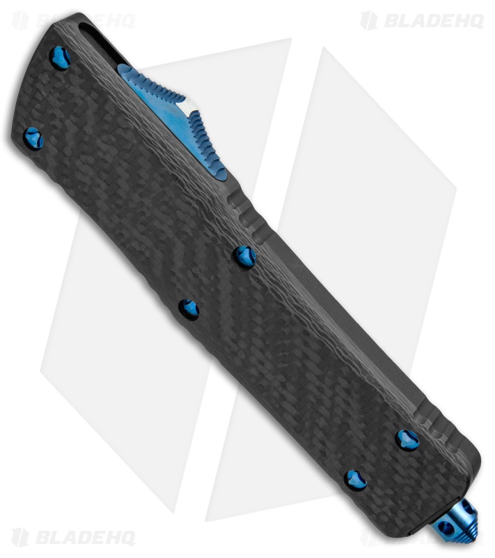 Marfione Custom Carbon Fiber Combat Troodon OTF Bowie Knife (Damascus)