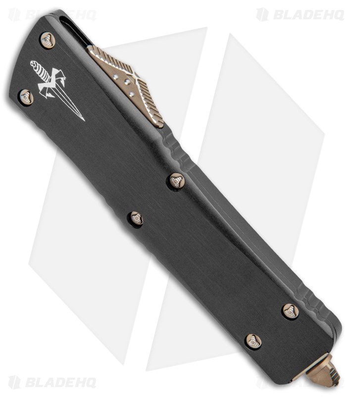 Marfione Custom Combat Troodon D/E OTF Knife BRZ HW (3.8"  Hardedge Bronze Apoc)