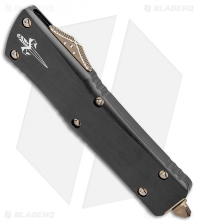 Marfione Custom Combat Troodon D/E OTF Knife BRZ HW (3.8"  Hardedge Bronze Apoc)