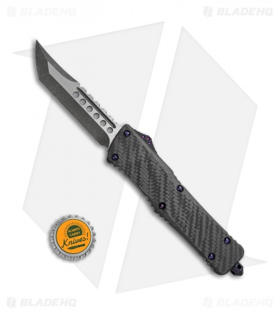 Marfione Custom Combat Troodon Hellhound Tanto OTF Knife CF (Two-Tone Fallout)