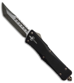 Marfione Custom Combat Troodon Hellhound Tanto OTF Knife Black (Apocalyptic)