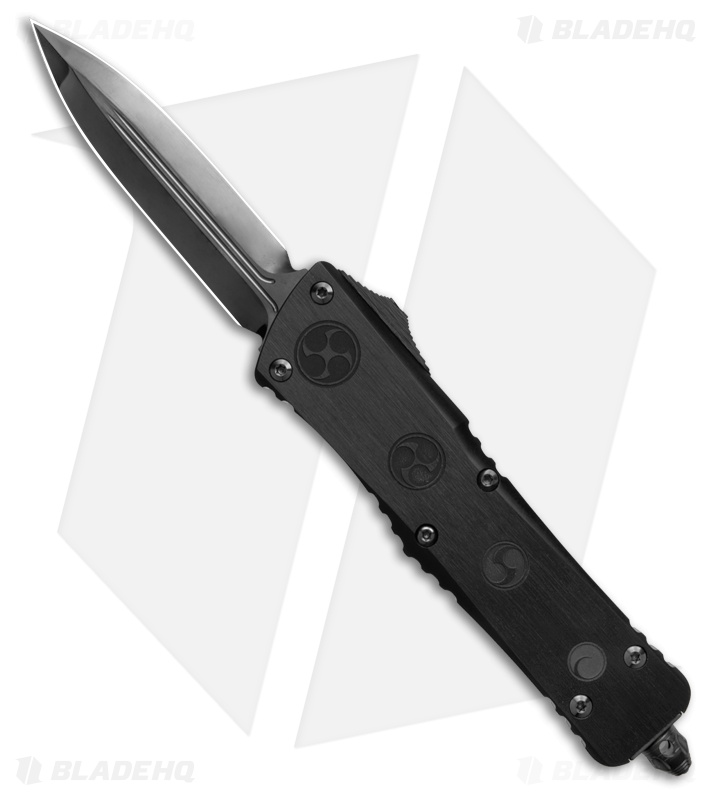 Marfione Custom Combat Troodon O-Yari OTF Knife Black (3.8" Black DLC Mirror)