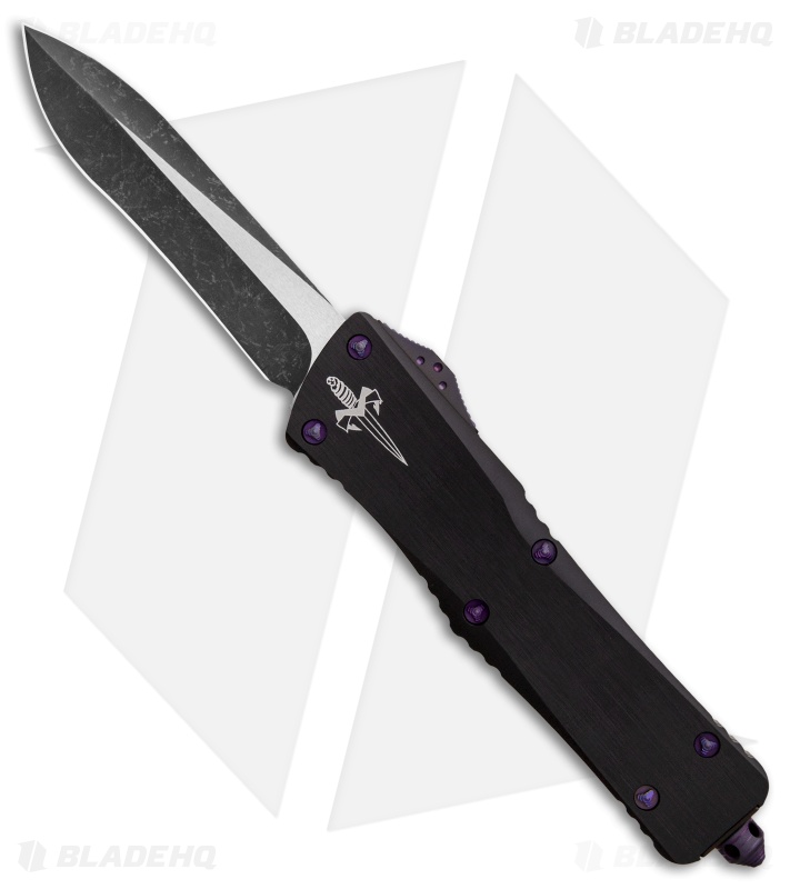 Marfione Custom Combat Troodon Recurve OTF Knife Al (3.8" Dark Matter)