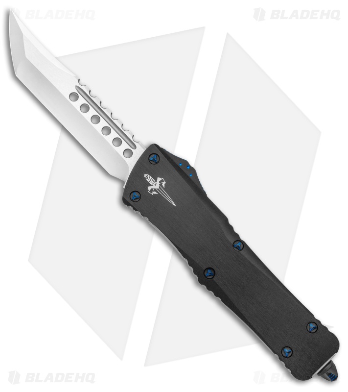 Marfione Custom Combat Troodon Hellhound OTF Black Aluminum (3.75" Cracked Ice)