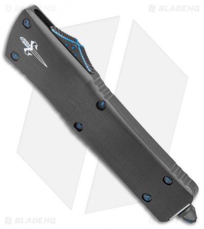 Marfione Custom Combat Troodon Hellhound OTF Black Aluminum (3.75" Cracked Ice)