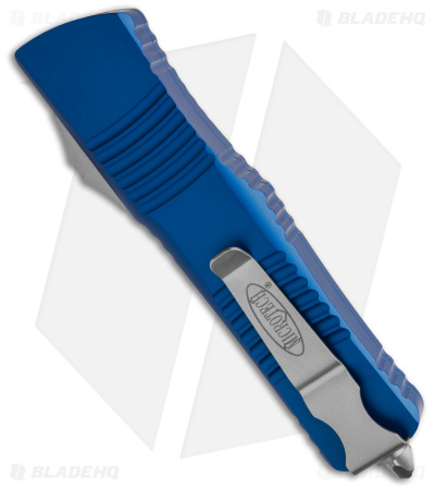 Microtech Combat Troodon OTF D/E Knife Blue Aluminum (3.8" Satin) 142-4BL