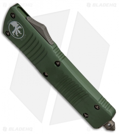 Microtech Combat Troodon Bowie OTF Knife OD Green (3.8" Bronze) 146-13OD