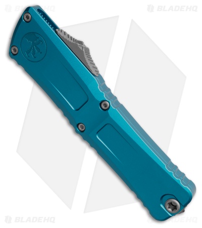 Microtech Combat Troodon D/E Gen III OTF Knife Blue Aluminum (4" Apoc Full Serr)