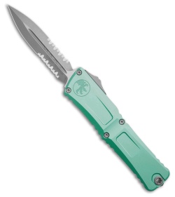 Microtech Combat Troodon D/E Gen III OTF Knife Turquoise Aluminum (4" Apoc Serr)