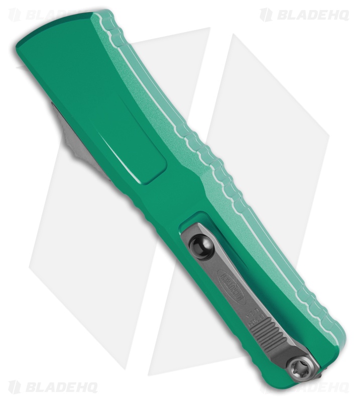 Microtech Combat Troodon Gen III D/E OTF Knife Turquoise Aluminum (4" SW Serr)