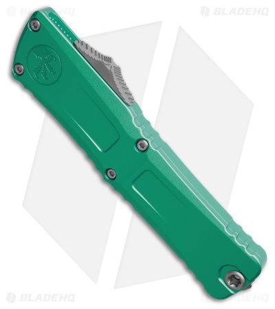 Microtech Combat Troodon Gen III D/E OTF Knife Turquoise Aluminum (4" SW Serr)