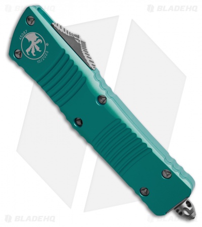 Microtech Combat Troodon D/E OTF Automatic Knife Turquoise (3.8" Stonewash)
