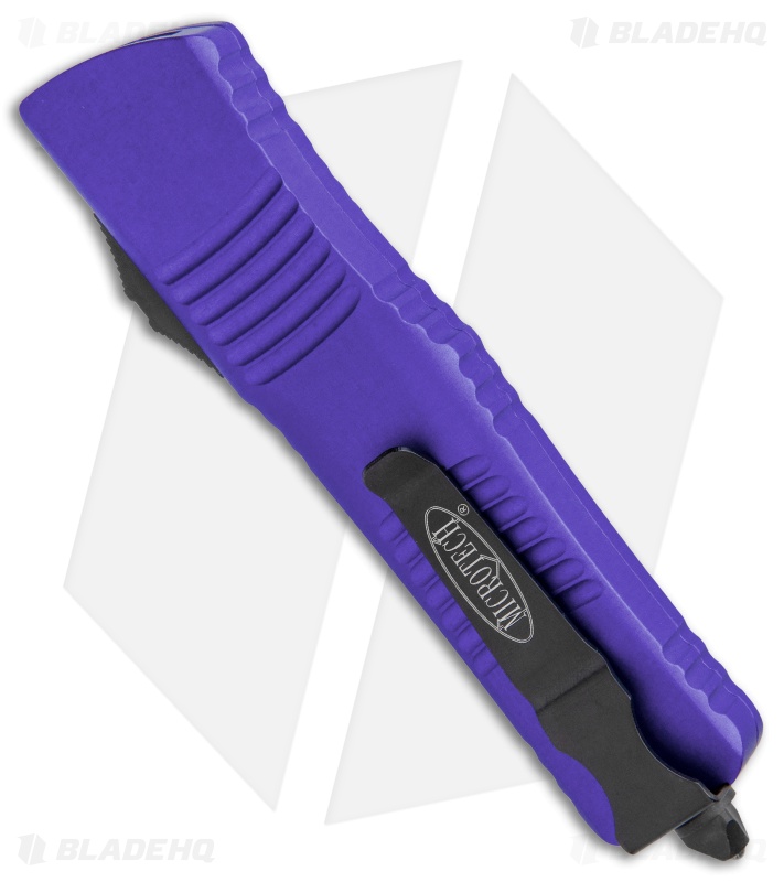Microtech Combat Troodon D/E OTF Automatic Knife Purple (3.8" Black) 142-1PU