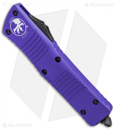 Microtech Combat Troodon D/E OTF Automatic Knife Purple (3.8" Black) 142-1PU