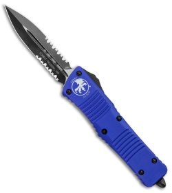 Microtech Purple Combat Troodon OTF D/E Knife (3.8" Black Serr) 142-2PU