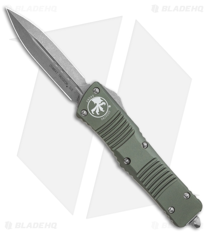 Microtech Combat Troodon D/E OTF Automatic Knife OD Green (3.8" Apocalyptic)