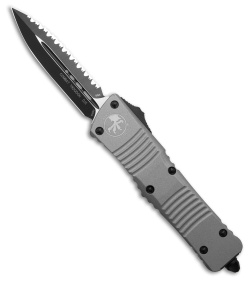 Microtech Combat Troodon D/E OTF Automatic Knife Gray Al (3.8" Black)142-3TG