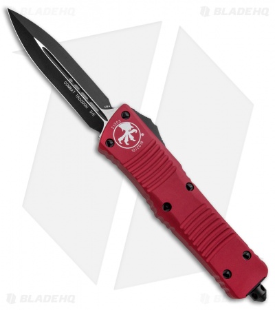 Microtech Combat Troodon D/E OTF Automatic Knife Red (3.8" Black) 142-1RD