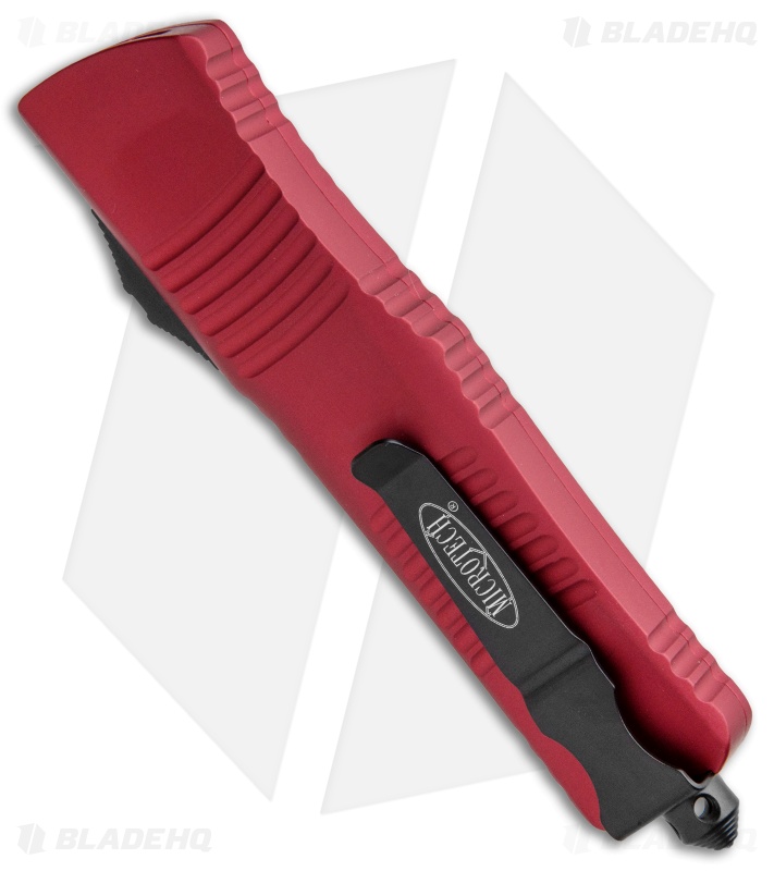 Microtech Combat Troodon D/E OTF Automatic Knife Red (3.8" Black) 142-1RD