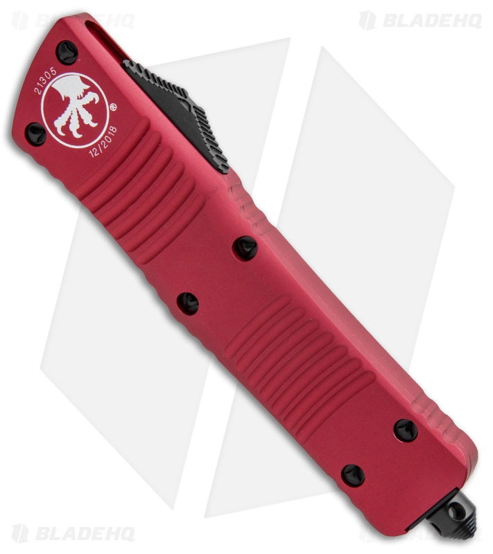 Microtech Combat Troodon D/E OTF Automatic Knife Red (3.8" Black) 142-1RD