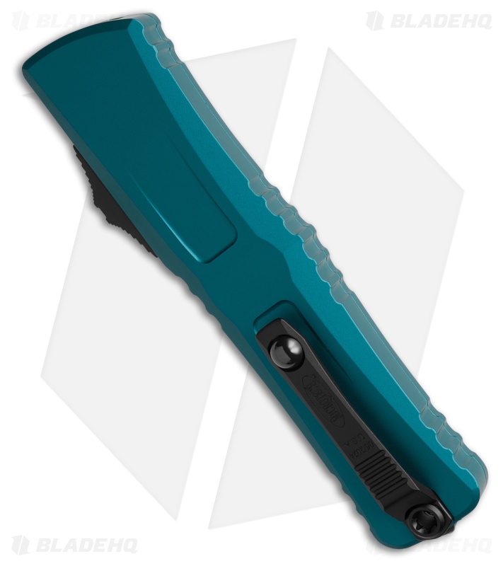 Microtech Combat Troodon Gen III D/E OTF Knife Blue Al (3.8" Black Full Serr)