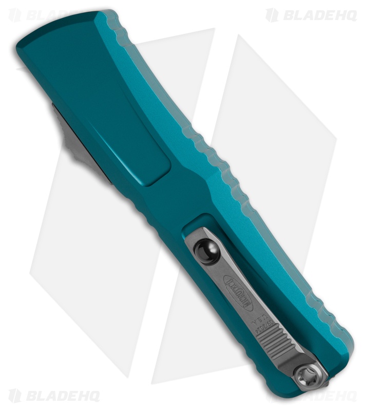 Microtech Combat Troodon Gen III D/E OTF Knife Blue Al (4" SW Serr) 1142-11BL