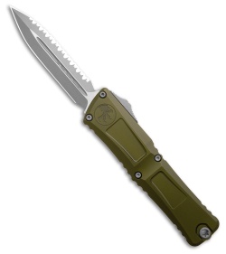 Microtech Combat Troodon Gen III D/E OTF Knife OD Green Al (4" AP Full Serr)