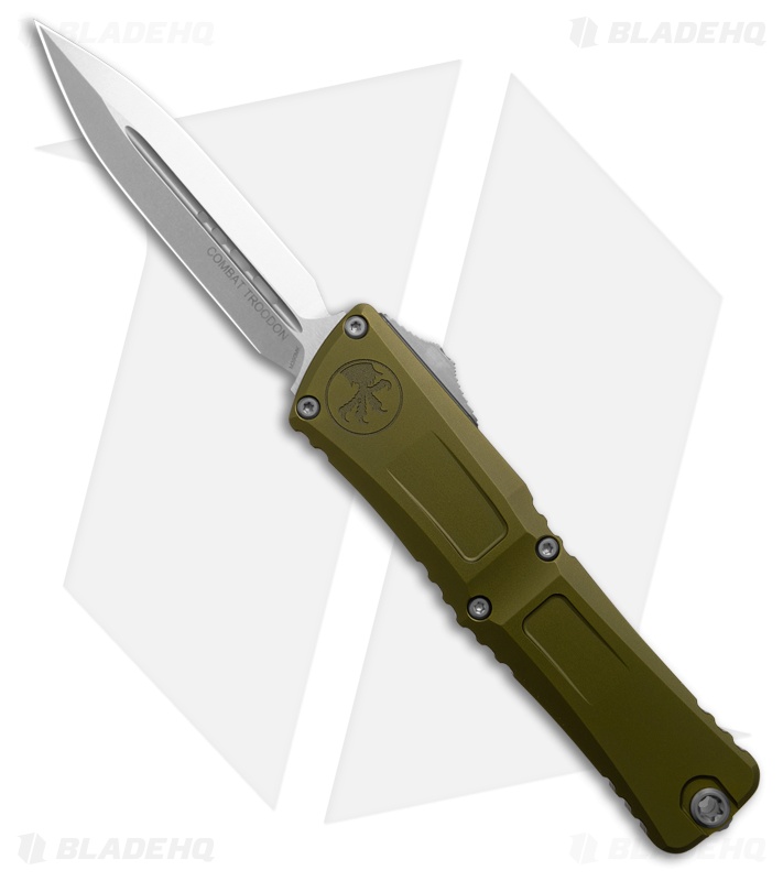 Microtech Combat Troodon Gen III D/E OTF Knife OD Green Aluminum (4" SW)