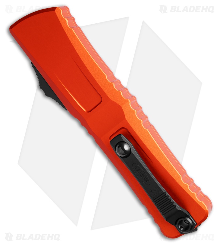 Microtech Combat Troodon OTF Knife Orange Aluminum D/E Black