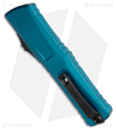 Microtech Combat Troodon Gen III OTF Knife Blue Al (3.8" Black Serr)1143-2BL