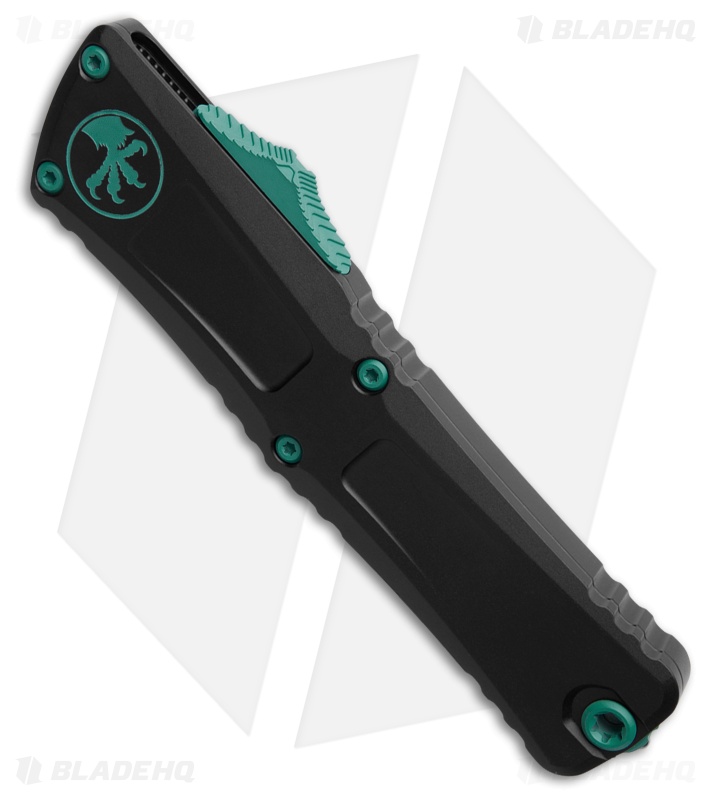 Microtech Combat Troodon Gen III OTF Knife Black Al (4" Blue Full Serr)
