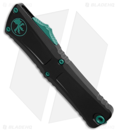 Microtech Combat Troodon Gen III OTF Knife Black Al (4" Blue Full Serr)