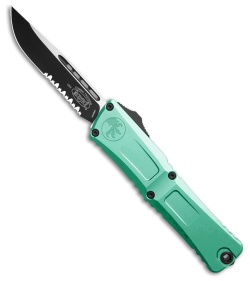 Microtech Combat Troodon Gen III S/E OTF Knife Turquoise Al (4" Black Serr)