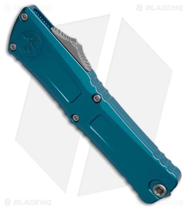 Microtech Combat Troodon Gen III T/E OTF Knife Blue Al (4" Stonewash Serr)
