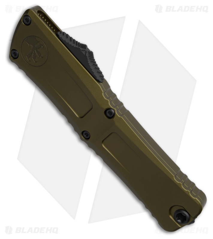 Microtech Combat Troodon Gen III T/E OTF Knife OD Green Aluminum (4" Black Serr)