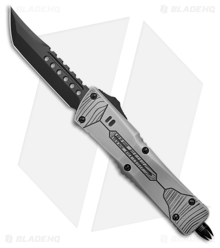 Microtech Combat Troodon Hellhound OTF Gray Stylized (3.8" DLC)