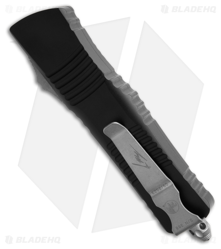 Microtech Combat Troodon Hellhound Razor OTF Knife Black (4" Stonewash)