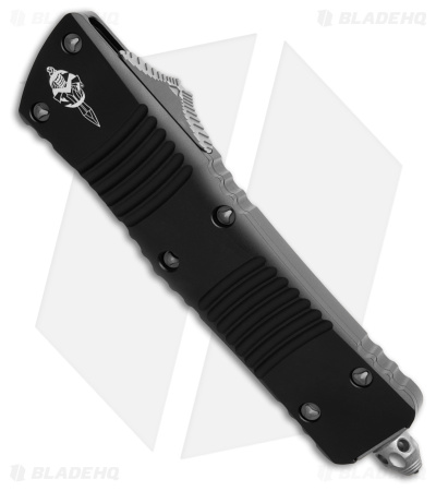 Microtech Combat Troodon Hellhound Razor OTF Knife Black (4" Stonewash)