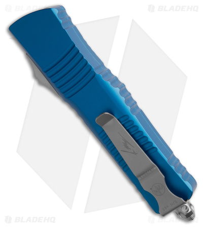 Microtech Combat Troodon Hellhound Razor OTF Knife Blue (4" Stonewash)