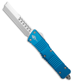 Microtech Combat Troodon Hellhound Razor OTF Knife Blue (4" Stonewash)
