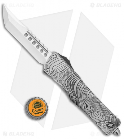 Microtech Combat Troodon Hellhound Tanto Beskar Aluminum/CF Slide (3.75" Mirror)
