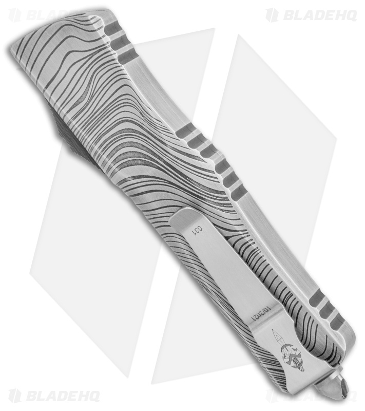 Microtech Combat Troodon Hellhound Tanto Beskar Aluminum/CF Slide (3.75" Mirror)