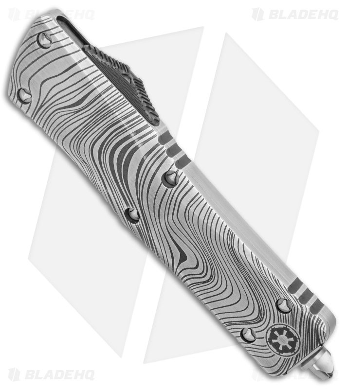 Microtech Combat Troodon Hellhound Tanto Beskar Aluminum/CF Slide (3.75" Mirror)