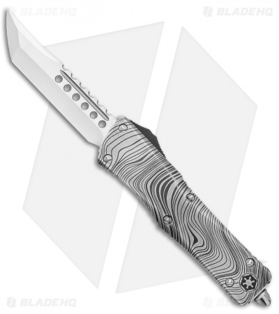 Microtech Combat Troodon Hellhound Tanto Beskar Aluminum/CF Slide (3.75" Mirror)