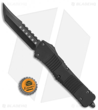 Microtech Signature Series Combat Troodon Hellhound Tanto OTF Knife (3.8" DLC)