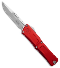 Microtech Combat Troodon Interceptor Gen III SS Red Aluminum (4" Stonewash)