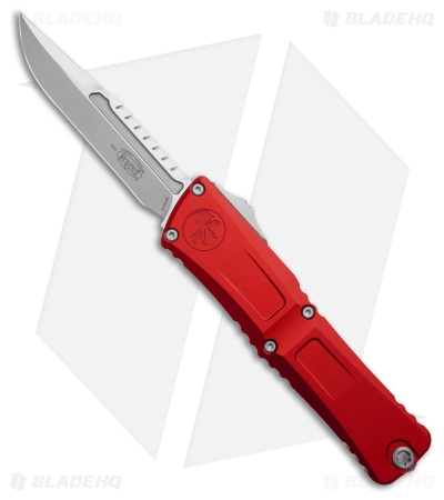 Microtech Combat Troodon Interceptor Gen III SS Red Aluminum (4" Stonewash)